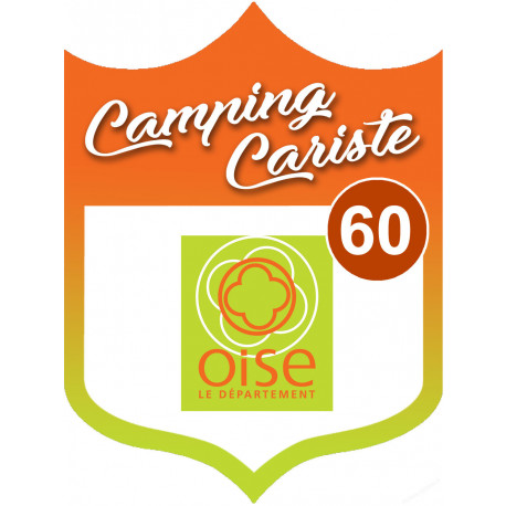 Camping car Oise 60 - 10x7.5cm - Sticker/autocollant