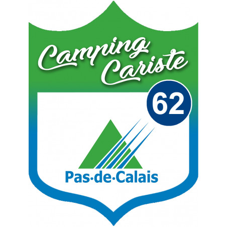 Camping car Pas de calais 62 - 10x7.5cm - Sticker/autocollant