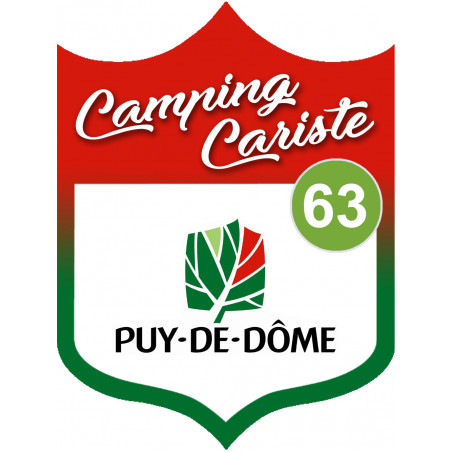 campingcariste Puy de Dôme 63 - 10x7.5cm - Sticker/autocollant