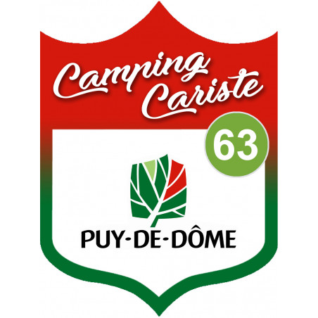 Camping car Puy de Dôme 63 - 20x15cm - Sticker/autocollant