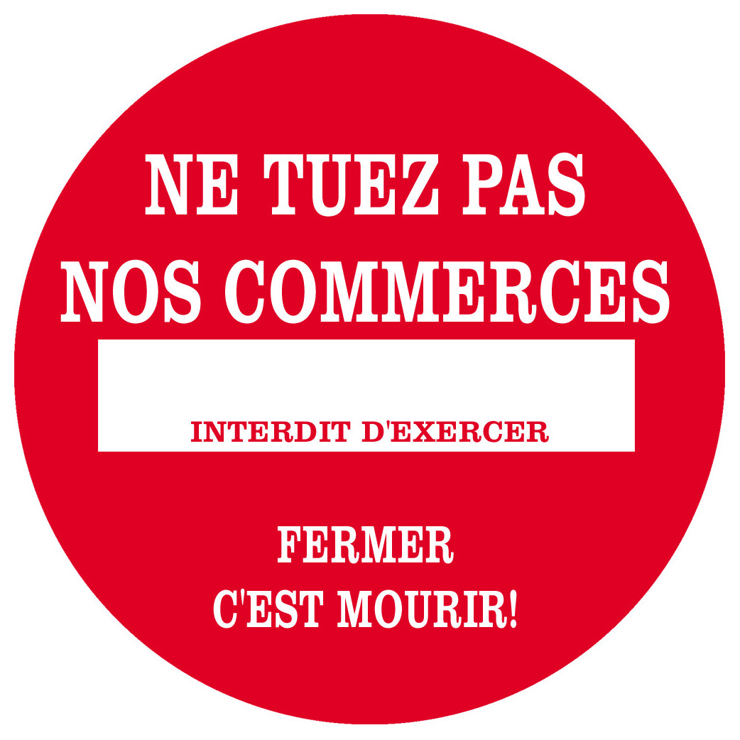 Ne tuez pas nos commerces - 15cm - Sticker/autocollant