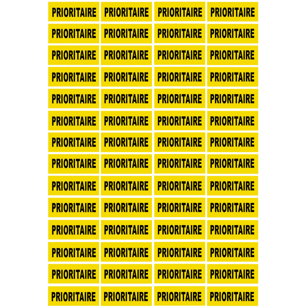 PRIORITAIRE - 56fois 4.8x2cm - Sticker/autocollant
