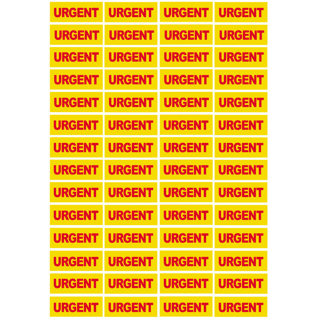 URGENT - 56fois 4.8x2cm - Sticker/autocollant