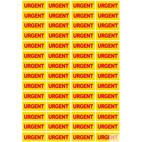 URGENT - 56fois 4.8x2cm - Sticker/autocollant