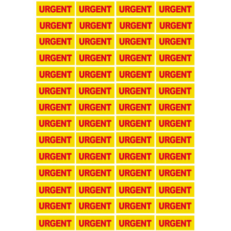 URGENT - 56fois 4.8x2cm - Sticker/autocollant