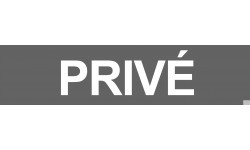 Privé gris - 29x7cm - Sticker/autocollant