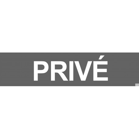 Privé gris - 29x7cm - Sticker/autocollant