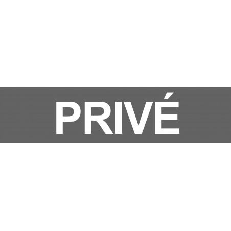 Privé gris - 15x3.5cm - Sticker/autocollant