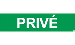 Privé vert - 29x7cm - Sticker/autocollant