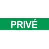 Privé vert - 29x7cm - Sticker/autocollant