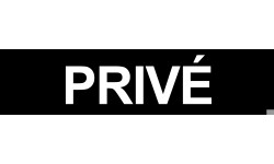 Privé noir - 29x7cm - Sticker/autocollant