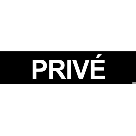 Privé noir - 29x7cm - Sticker/autocollant