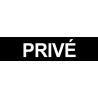 Privé noir - 29x7cm - Sticker/autocollant