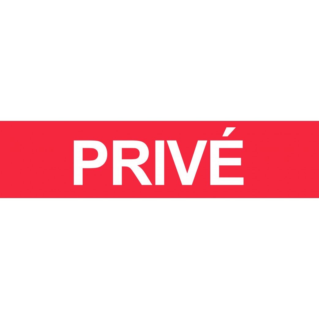 Privé rouge - 15x3.5cm - Sticker/autocollant