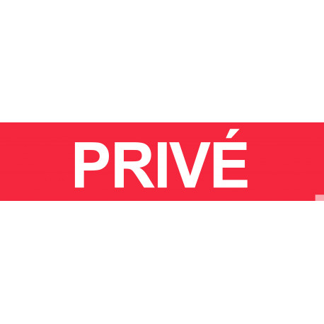 Privé rouge - 15x3.5cm - Sticker/autocollant