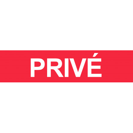 Privé rouge - 15x3.5cm - Sticker/autocollant