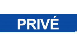 Privé bleu - 15x3.5cm - Sticker/autocollant