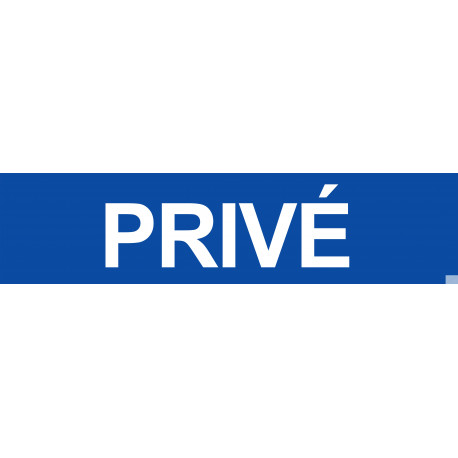 Privé bleu - 15x3.5cm - Sticker/autocollant