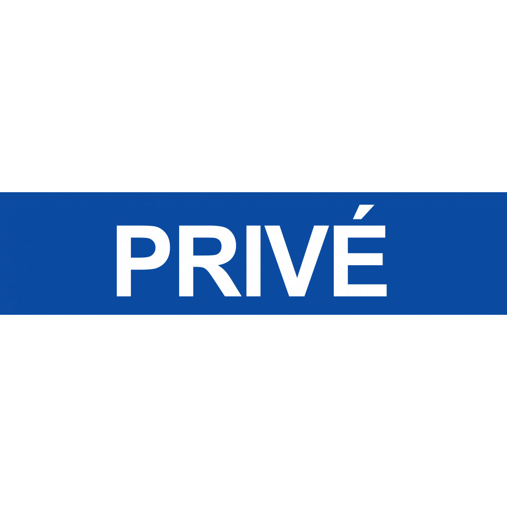 Privé bleu - 29x7cm - Sticker/autocollant