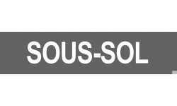 SOUS-SOL gris - 29x7cm - Sticker/autocollant