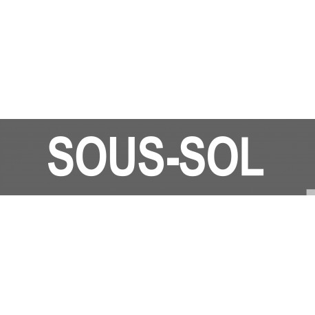 SOUS-SOL gris - 29x7cm - Sticker/autocollant