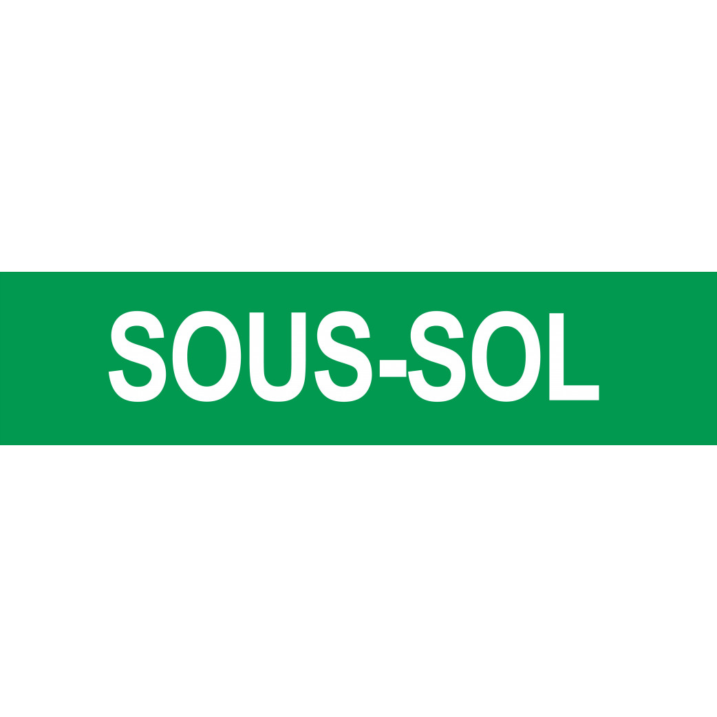 SOUS-SOL vert - 29x7cm - Sticker/autocollant