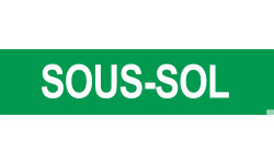 SOUS-SOL vert - 29x7cm - Sticker/autocollant