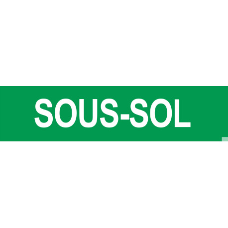 SOUS-SOL vert - 29x7cm - Sticker/autocollant