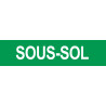 SOUS-SOL vert - 29x7cm - Sticker/autocollant