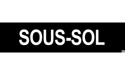 SOUS-SOL noir - 29x7cm - Sticker/autocollant