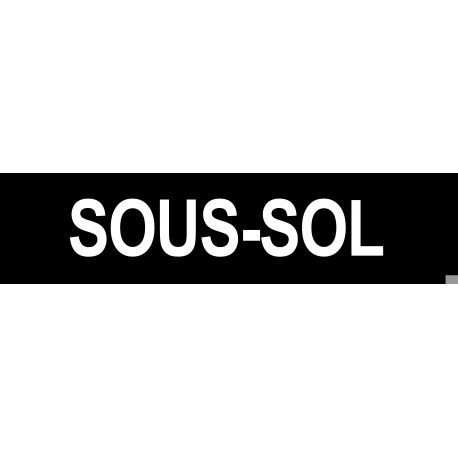 SOUS-SOL noir - 29x7cm - Sticker/autocollant