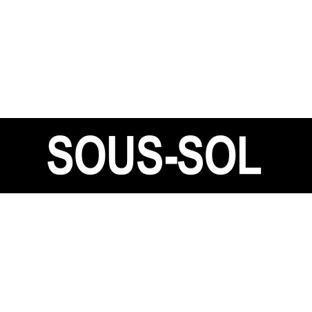 SOUS-SOL noir - 29x7cm - Sticker/autocollant