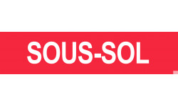 SOUS-SOL rouge - 29x7cm - Sticker/autocollant