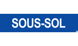 SOUS-SOL bleu - 29x7cm - Sticker/autocollant