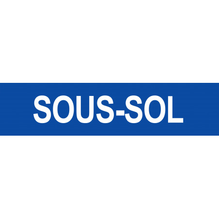 SOUS-SOL bleu - 29x7cm - Sticker/autocollant