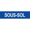 SOUS-SOL bleu - 29x7cm - Sticker/autocollant