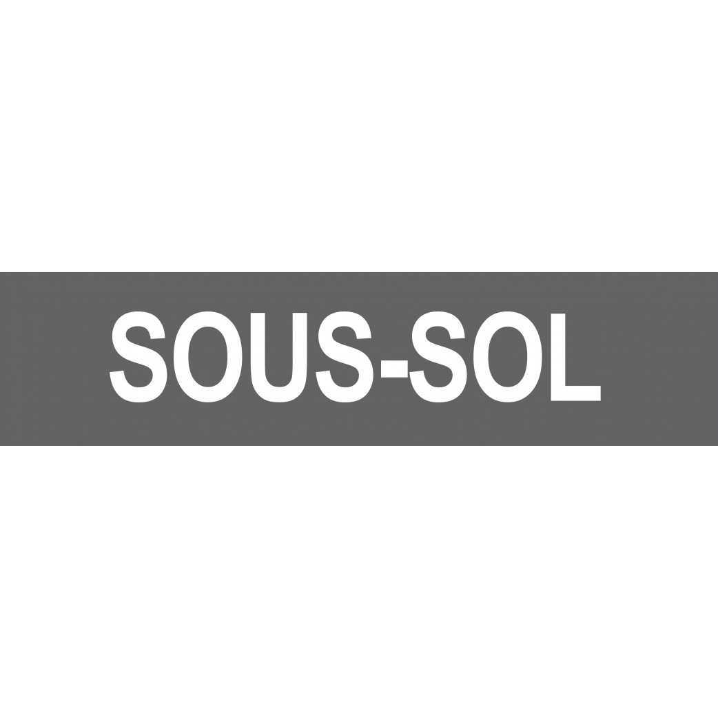 SOUS-SOL gris - 15x3.5cm - Sticker/autocollant
