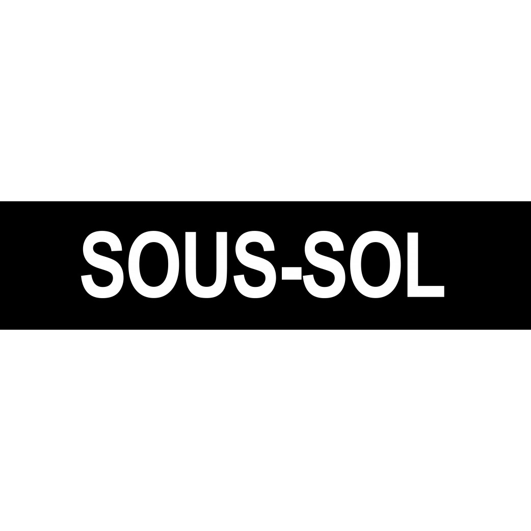SOUS-SOL noir - 15x3.5cm - Sticker/autocollant