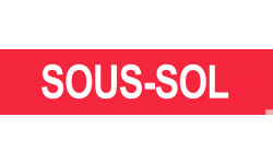 SOUS-SOL rouge - 15x3.5cm - Sticker/autocollant