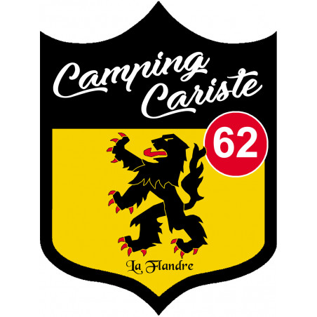 Camping car Flandre 62 - 20x15cm - Sticker/autocollant