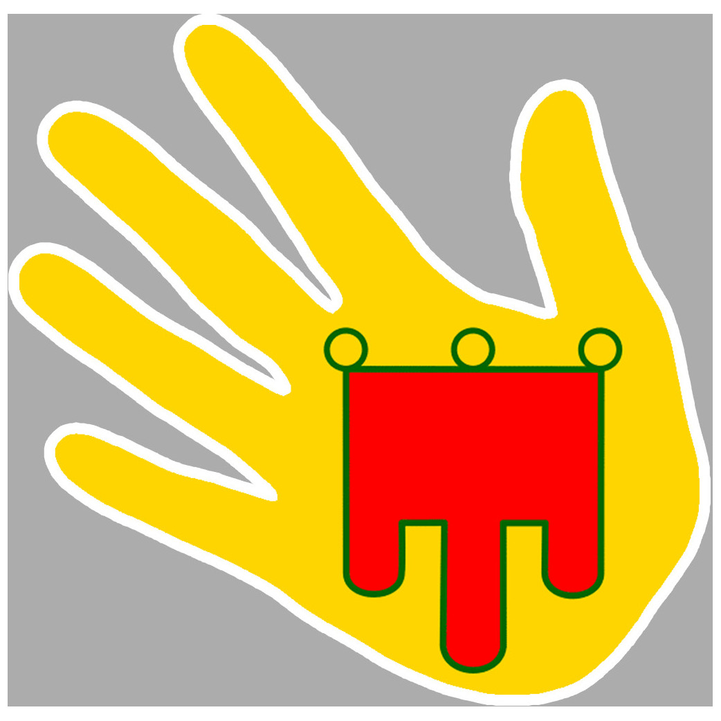 main Auvergnate - 17cm de large - Sticker/autocollant