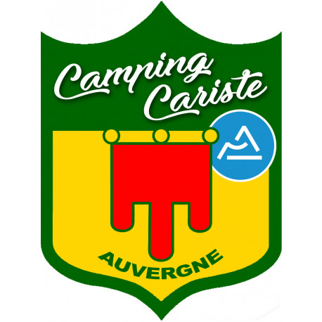 Camping car Auvergne - 10x7.5cm - Sticker/autocollant