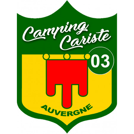 campingcariste 03 Auvergne - 10x7.5cm - Sticker/autocollant