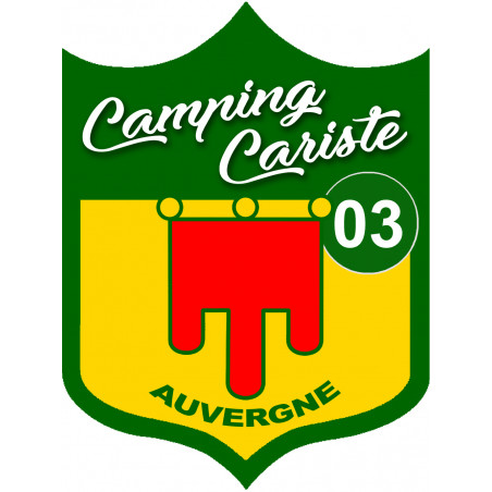 Camping car 03 l'Allier Auvergne - 20x15cm - Sticker/autocollant