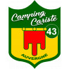 Camping car 43 la Haute Loire Auvergne - 15x11.2cm - Sticker/autocollant