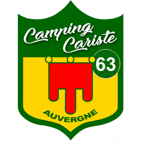 campingcariste 63 Auvergne - 20x15cm - Sticker/autocollant