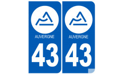 immatriculation 43 Auvergne Haute Loire - Sticker/autocollant