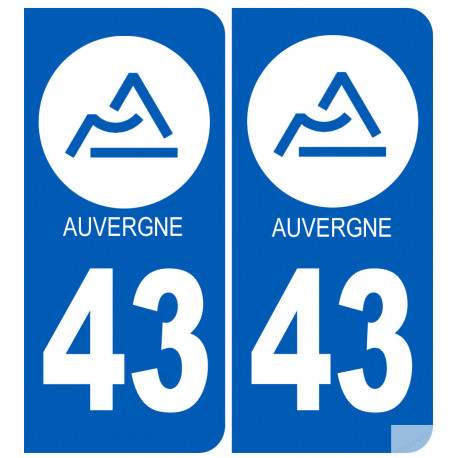 immatriculation 43 Auvergne Haute Loire - Sticker/autocollant