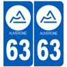 immatriculation 03 Auvergne du Puy de Dôme - Sticker/autocollant