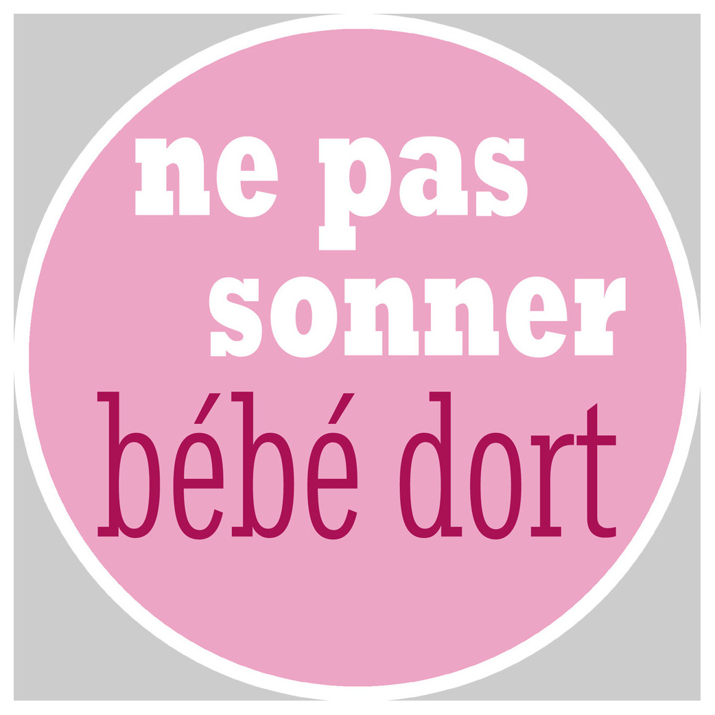 bébé dort fille ne pas sonner -15cm - Sticker/autocollant